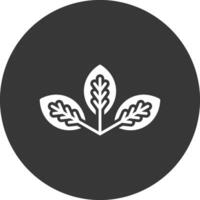 Leaf Glyph Inverted Icon vector