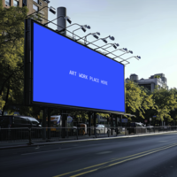 Outdoor billboard mockup commercial advertisement template psd