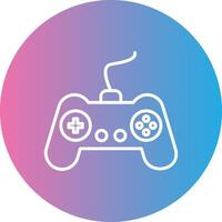Gamer Line Gradient Circle Icon vector