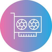 Gpu Line Gradient Circle Icon vector