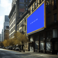 Outdoor billboard mockup commercial advertisement template psd