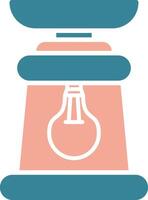 Lantern Glyph Two Color Icon vector