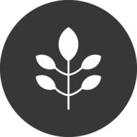 Plant Glyph Inverted Icon vector