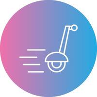 Segway Line Gradient Circle Icon vector