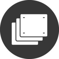 Foam Glyph Inverted Icon vector