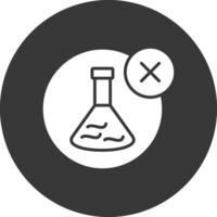 No Chemical Glyph Inverted Icon vector
