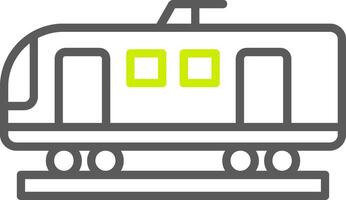 alto velocidad tren línea dos color icono vector