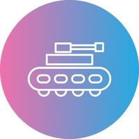 Tank Line Gradient Circle Icon vector