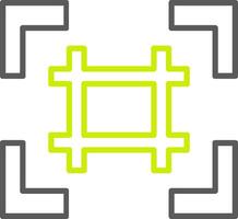 Grid Line Two Color Icon vector