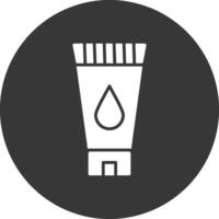 Face Wash Glyph Inverted Icon vector