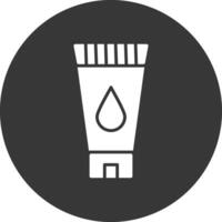 Face Wash Glyph Inverted Icon vector