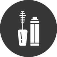 Mascara Glyph Inverted Icon vector