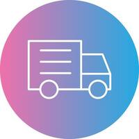 Truck Line Gradient Circle Icon vector