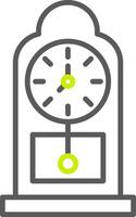 Grandfather Clock Line Two Color Icon vector