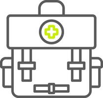 First Aid Line Two Color Icon vector