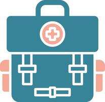 First Aid Glyph Two Color Icon vector