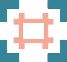 Grid Glyph Two Color Icon vector