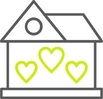 Dream House Line Two Color Icon vector