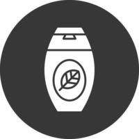 Shampoo Glyph Inverted Icon vector