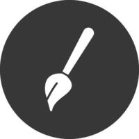 Brush Glyph Inverted Icon vector