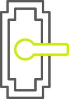 Door Handle Line Two Color Icon vector