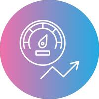 Performance Line Gradient Circle Icon vector