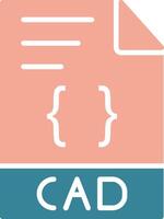 CAD Glyph Two Color Icon vector