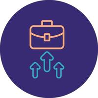 Business Line Two Color Circle Icon vector