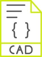 CAD Line Two Color Icon vector