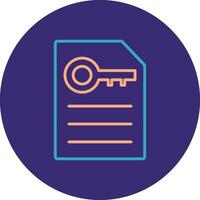 Keyword Generator Line Two Color Circle Icon vector