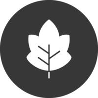 Leaf Glyph Inverted Icon vector