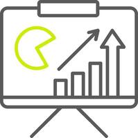Bar Analytics Line Two Color Icon vector