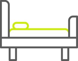 Bed Line Two Color Icon vector