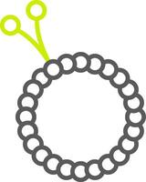 Beads Line Two Color Icon vector