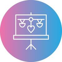 Training Line Gradient Circle Icon vector