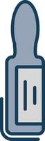 Ampoule Line Filled Grey Icon vector