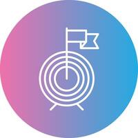 Goals Line Gradient Circle Icon vector