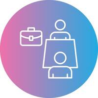 Business Meeting Line Gradient Circle Icon vector