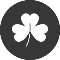 Clover Glyph Inverted Icon vector