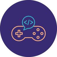 Game Develop Line Two Color Circle Icon vector