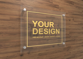 Transparent Plate Mockup psd