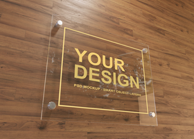 Transparent Plate Mockup psd