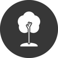 Tree Glyph Inverted Icon vector