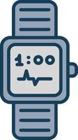 Watch Line Filled Grey Icon vector