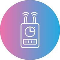 Device Line Gradient Circle Icon vector