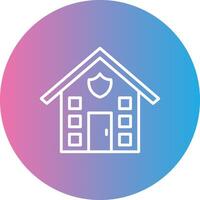 House Line Gradient Circle Icon vector