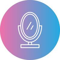 Mirror Line Gradient Circle Icon vector