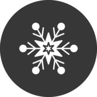 Snowflake Glyph Inverted Icon vector
