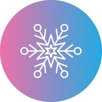 Snowflake Line Gradient Circle Icon vector