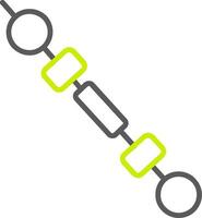 Skewer Line Two Color Icon vector